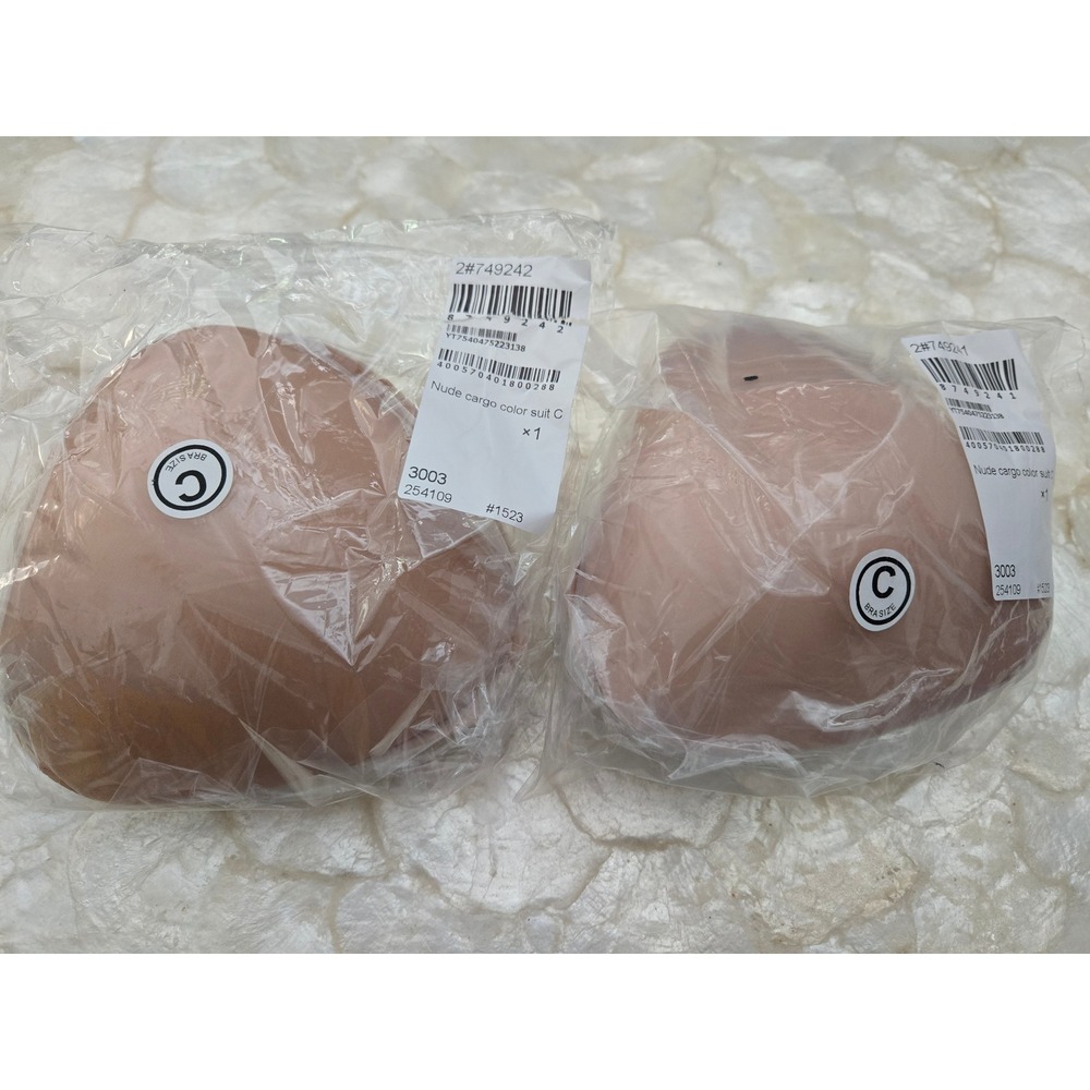2 pairs Nude Cargo Color‎ Suit Bra Pads Size C Bra Inserts Enhancers